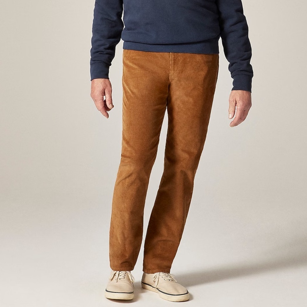 J crew rich camel 770™ Straight-fit five-pocket pant in stretch corduroy